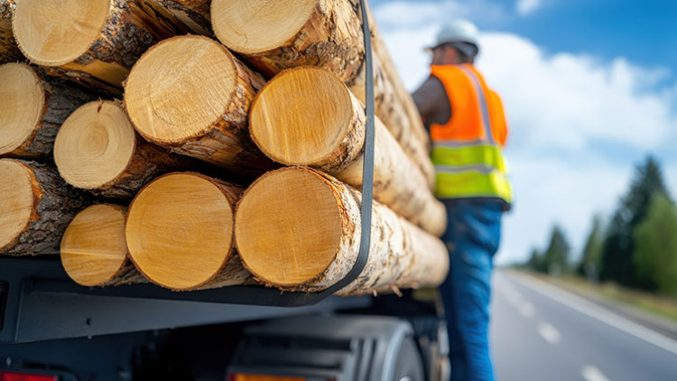 Forest business logging trucker