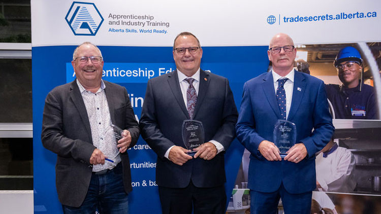 2025 Inductees of the Alberta Trades Hall of Fame: Fred Richardson, Dave King and Ken Heather