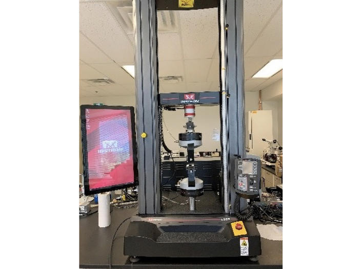 Close-up of Instron machine