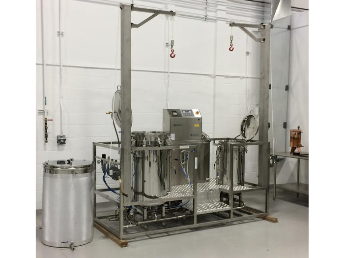 Photo of a Timatic 100/200 commercial scale pressurized botanical extractor