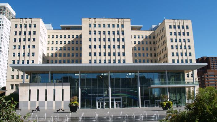 Photo of Queen Elizabeth II Building west side fountains
