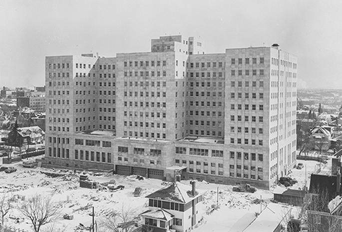 Historic photo of the Queen Elizabeth II Building.