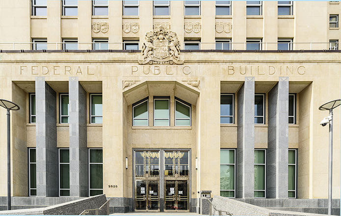 Photo of East entrance of the Queen Elizabeth II Building.