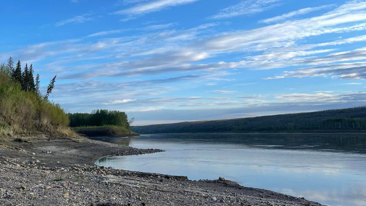 Peace River at the La Crete Ferry approach