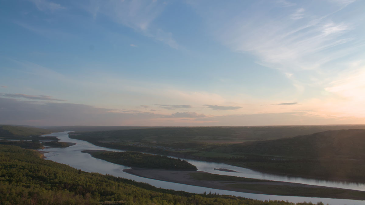Peace River, Sagitawa Lookout near the confluence with the Smoky River
