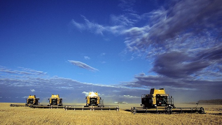 Photo of field being harvested