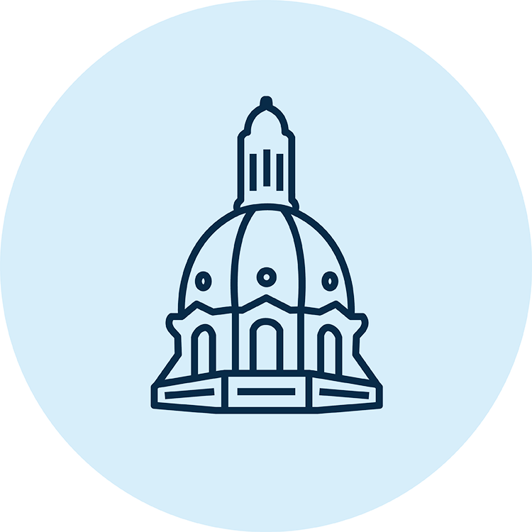 Icon of a legislature building