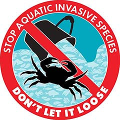 Invasive live food/crab logo – Stop aquatic invasive species: Don’t let it loose