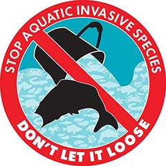 Invasive live food/crab logo – Stop aquatic invasive species: Don’t let it loose