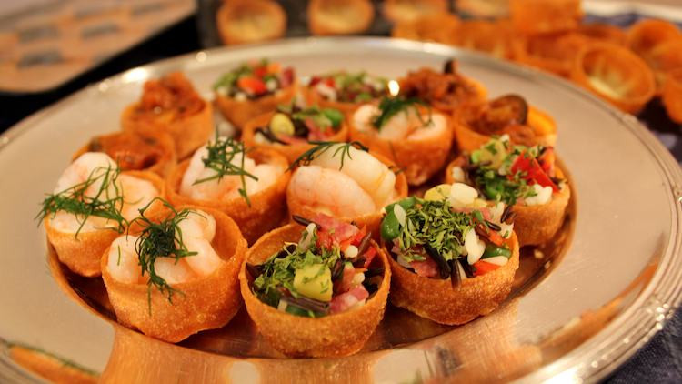 Appetizers In Crispy Cups