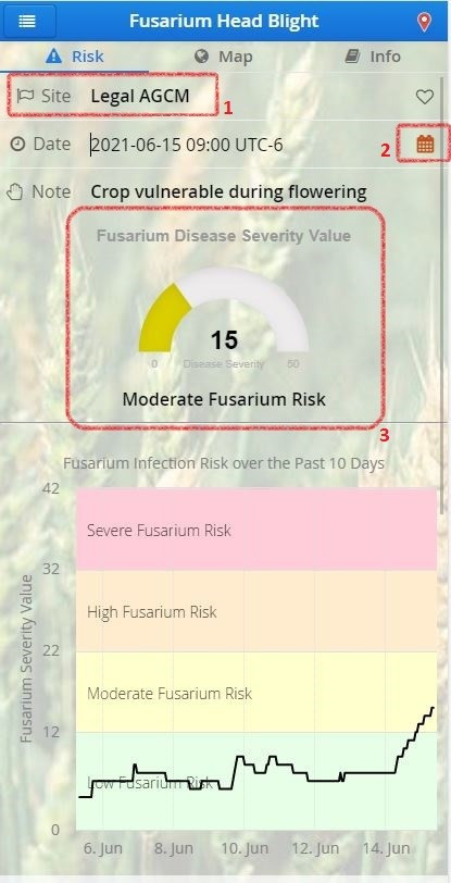 Photo of a graph for Fusarium Headlbight