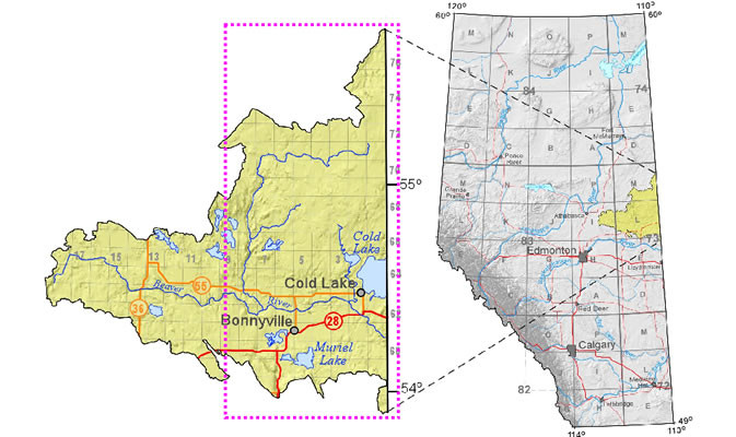Cold Lake - Beaver River planning area map