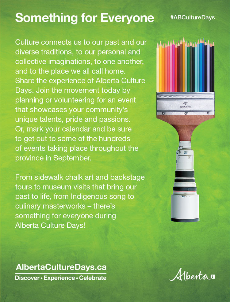 Image of Alberta Culture Days print ad