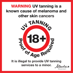 Point of sale sign facing customers