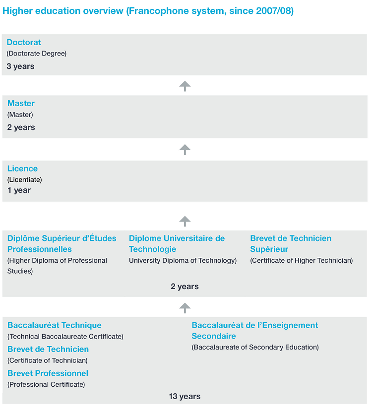 Flow chart of Cameroon's higher education system