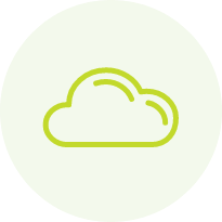 Green cloud icon