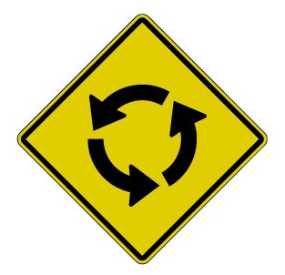 Sample roundabout physical conditions sign