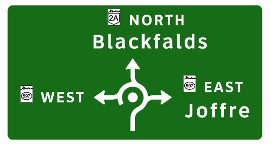 Sample roundabout information sign