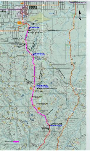 Photo of Highway 40 planning study map