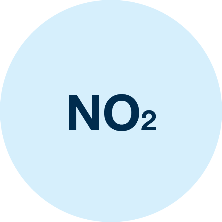 Nitrogen dioxide icon: NO2