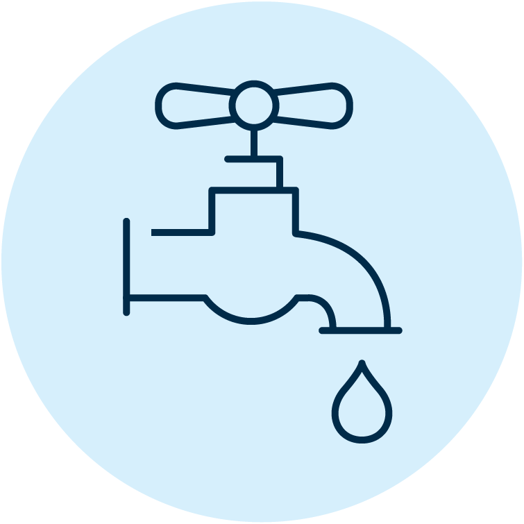 Icon depicting dripping faucet.