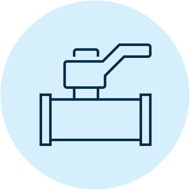 Icon of a lever-style water shutoff valve
