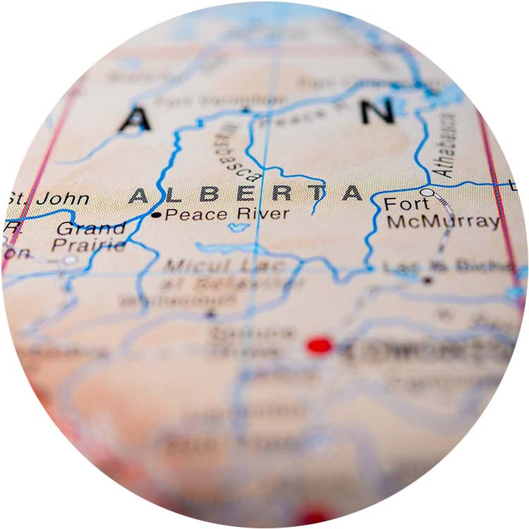 Map of Alberta