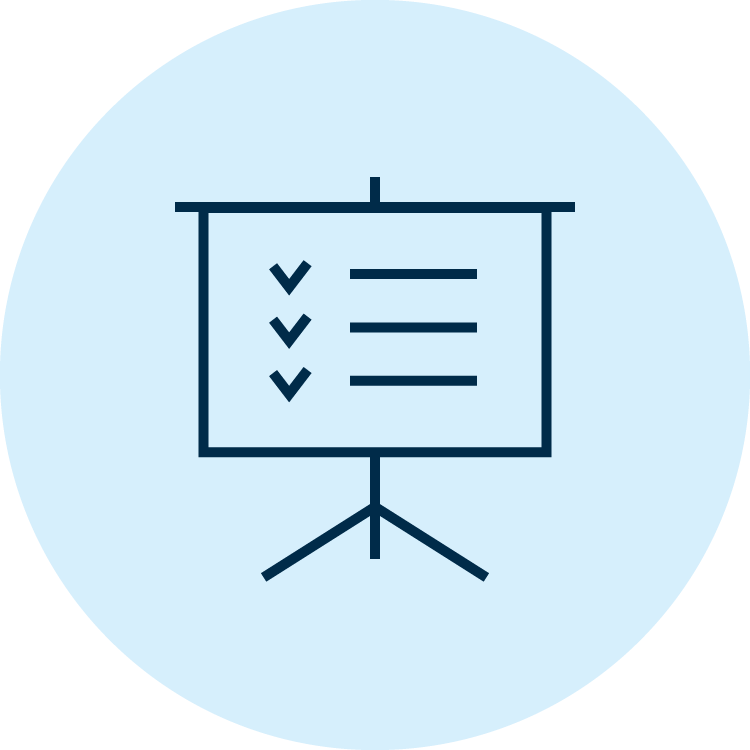 A screen or board like those used during meetings to share information