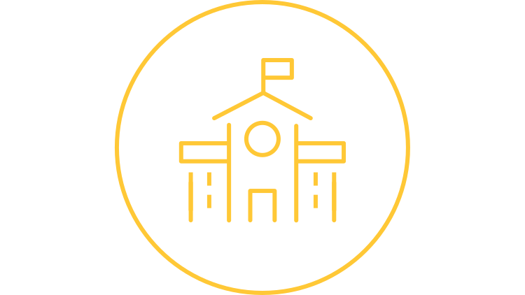 Icon of a school building