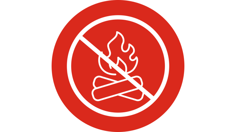 Wildfire icon - red - fire ban