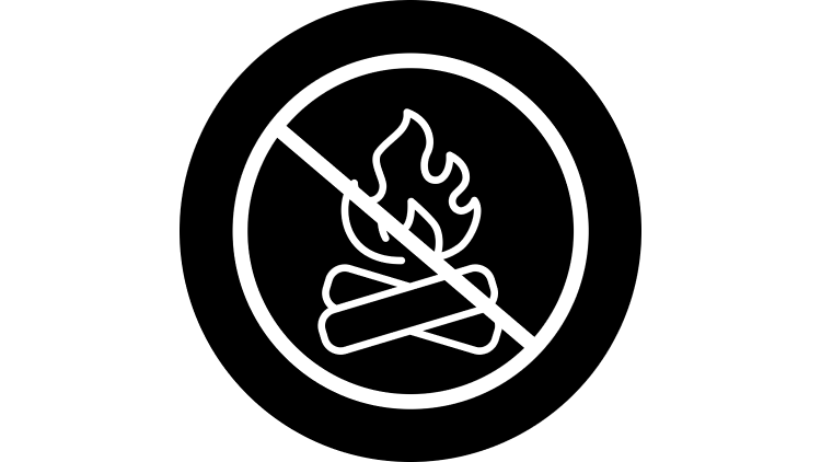 Wildfire icon - black - forest closure