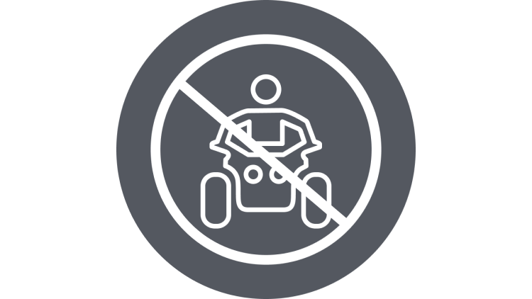 Wildfire icon - grey - no OHVs allowed