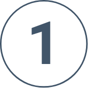 Icon of the number 1 in a circle