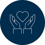 Icon of a heart between two hearts.