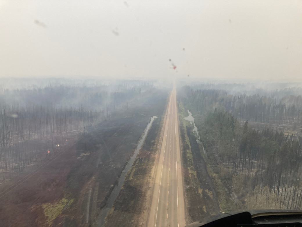 Highway 58 during HWF036 (May 31, 2025)