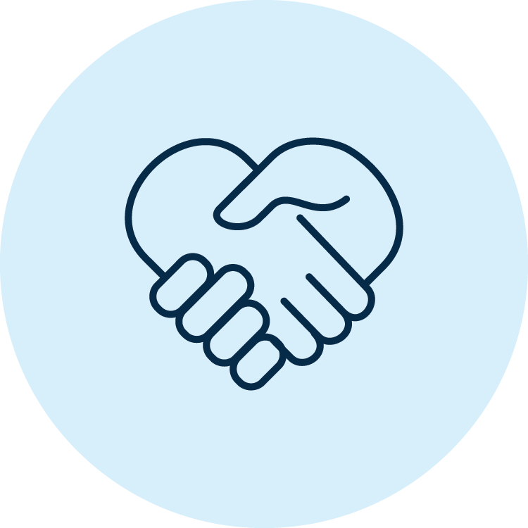 AMR Framework icon of a handshake