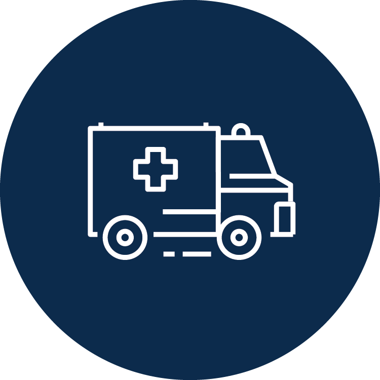 Icon of an ambulance.