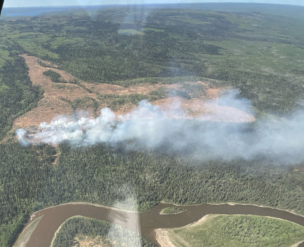 Wildfire HWF031 south of Tall Cree (May 23, 2025)