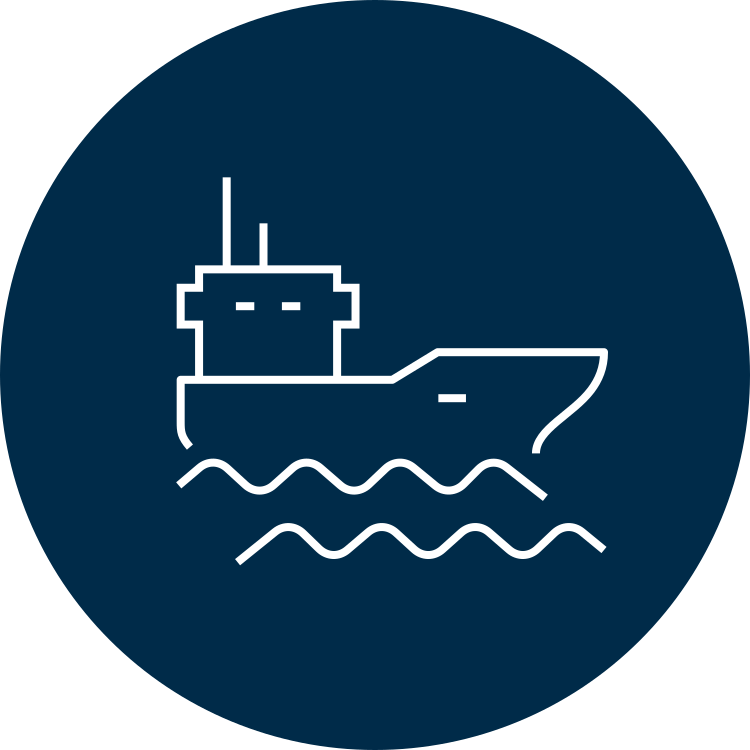Icon of a tanker ship