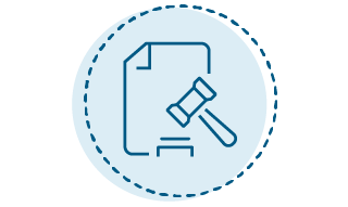 Image of a gavel and piece of paper