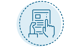 Image of a hand holding a tablet