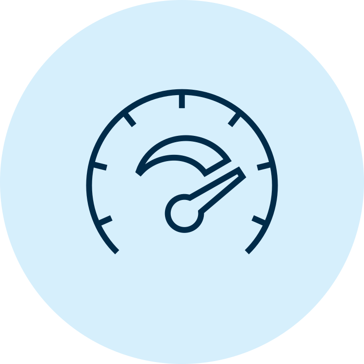 Icon of a speedometer 