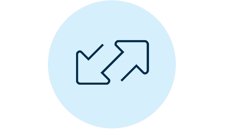 Icon of two arrows pointing in opposite directions