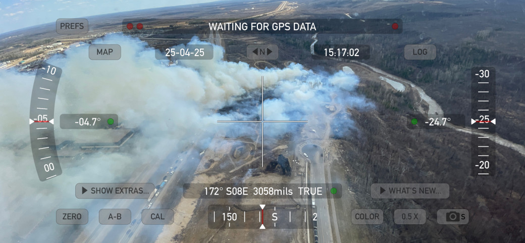 Aerial view of a mutual-aid wildfire