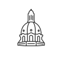 Icon of the Legislature building in Edmonton, Alberta.