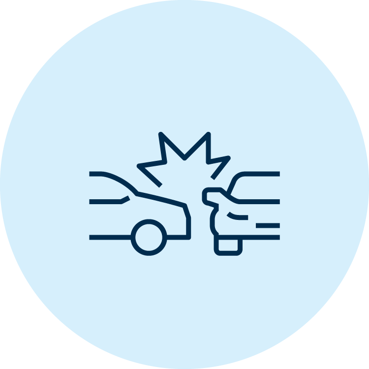 A car colliding into the side of another car.