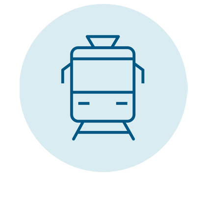 Icon of a commuter train.