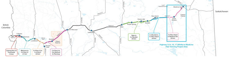Highway 3 Whitla to Medicine Hat project