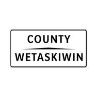 white county of wetaskiwin road sign - rectangle shape