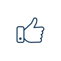 Icon showing thumbs up